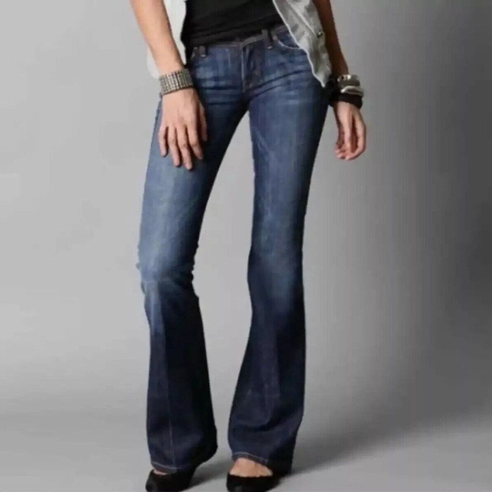 Citizens Of Humanity Jeans Womens 27 Low Rise Flare Distressed Denim Grunge Y2K - Picture 2 of 14